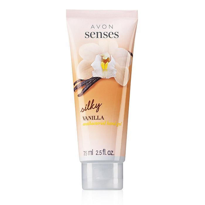 avon shield yourself, avon senses, antibacterial hand gel, silky vanilla, vanilla, avon defense, avon super sale clearance